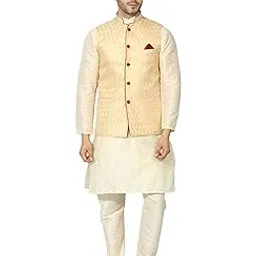 modern garments Mens Kurta Pyjama Set with Designer Ethnic Nehru Jacket-picture-47