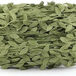 Little Blooms® (Pack of 15 Meter Artificial Olive Green Leaf Lace for Ribbon Craft & Decoration Vine Garland Satin Trim Leaves Green Home Wall Wedding Christmas Party Decor Gift Wrapping-image-96