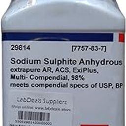generic SRL Sodium Sulphite Anhydrous extrapure AR, ACS Grade 98%, 500Gm, CAS NO 7757-83-7, Molecular Formula : Na2SO3, Storage : Room Temperature Shelf Life : 60 Months, for laboratory use only-picture-16