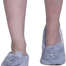 dollar Women Anti-Slip Super Elastic Cotton Indoor Outdoor Floor Slipper Causal No Show Fur Slipper Socks In (Pack of 1) image 1