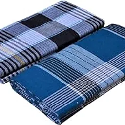 Zebra Cotton Stitched Lungis (Ready to Wear) 2.10 Meter white checked & colour check FREE SIZE-picture-20