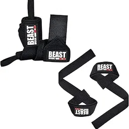 STEIGEN FITNESS Beast Mode Exercise Wrist Bands (Competition Grade) 22" Wrist Supporter for Gym, Gym Gloves, Wrist Band for Men Gym, Hand Grip (Combo)-image-37