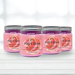 Ceebus Foot Soak with Rose Infused (Sea salt) For Relaxation | PAIN RELIEF | DETOX SPA | Improve Sleep in a Glass Jar - Pack of 4-picture-26