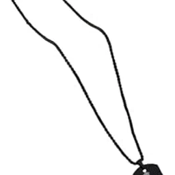 eivaa ; shine bright , wear jewellery EiVAA Hanuman Chalisa Engraved Black Pendant with Chain | Metal Pendant for Strength, Protection & Positive Energy | Religious & Spiritual Jewellery for Men & Women image 1