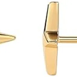 aaishwarya 14K Gold Plated Spark Flat Back Studs | Earrings for Women and Girls | Minimal Dainty Multi Piercing Stud | With Screw Back | Lightweight Everyday Accessory | Anti-Tarnish Jewels-picture-12