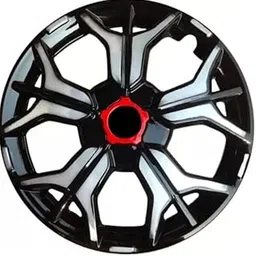 CAR Wheel Cap/Wheel Cover with Rings Sporty Looks Universal Model Maruti Swift/Swift DZIRE for Car Press Fitting Rim Size Cars (Set of 4 Pieces) (14 INCH, Black Silver)-picture-27