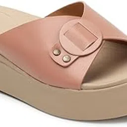 carlton london sports Carlton London women's Flatform Comfortable Slide Sandals with Buckle-picture-11