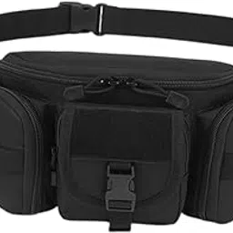 jazzy pearls JAZZY PEARLS® Fanny Pack Lightweight Sturdy Multipurpose Waist Bag for Running Gym Black-Sporting Goods-Outdoor Sports-Camping & Hiking-Hiking Backpacks-Waist Packs & Bags-1 Waist Bag-picture-34