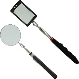 Inspection Mirror telescoping with Light Round Mirror Square Mirror Inspection Tool for Checking Vehicle, Observing Eyelashes Mouth and Other Small Parts Extended-image-29