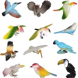 12 Piece Mini World of Birds Toys Set | Dinosaur Kingdom Figures Set for Kids, Medium Size, Assorted Animal Figures, Non-Toxic | PoPo Toys®-picture-32