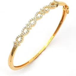maira 925 Sterling Silver Infinity Kada Bracelet | Micron 18K Gold Plated Cubic Zirconia Anti Tarnish Hypoallergenic Kada for Women |Valentine Gift for Women| Certificate of Authenticity-picture-23