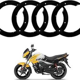 18 inch ABS Plastic 4 Pcs Bike Alloy Wheel Cover Full Cover (Black) for Hero Passion PRO-picture-28