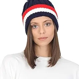 fabseasons Acrylic Woolen Winter Skull Cap with Faux Fur Lining & Pom Pom for Girls & Women-picture-16