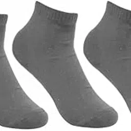 blenqish Soft, Lightweight & Perfect for Every Occasion | Unisex Cotton Socks - Pack of 3 | Grey Color |-picture-23