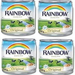 Rainbow Quality Milk Original – Mades From Fresh Cow’s Milk – Perfect for Tea, Coffee, Desserts & Cooking – 170g Tin Each Pack of 4 (Imported)-picture-13