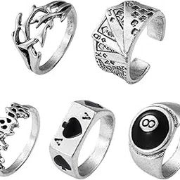 shining diva fashion Latest Stylish Metal Boho Midi Finger Rings for Women and Girls - Set of 5 (rrsd14199r), Silver-picture-17