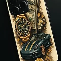 Essar Atelier Aesthetic Printed Premium Glass Back Case for Boys | Shockproof Slim Cover for iPhone12 Pro Max | Stylish Protective Phone Case (Crypto King)-picture-26