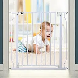 Babykins Auto Close Baby Safety Gate for Kids (95-105 cm) | Dog Gate with Easy Walk-Thru | Child Gate | Baby Gate for House, Stairs, Door | Safety Gate for Baby-image-69