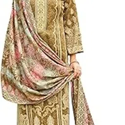 dravinam trends Women's Unstitched Winter Wear Swaroski Diamond Work Pakistani Woollen Pashmina Salwar Suit Dress Material with Twill Pashmina Printed Shawl Dupatta-picture-31