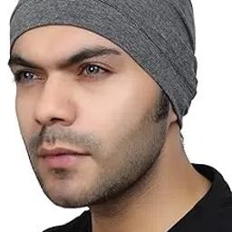 BISMAADH Soft Cotton Sweat Wicking Unisex Helmet Liner Skull Cap for Running, Cycling & Sun Protection Free Size (Storm Dark Grey)-picture-13