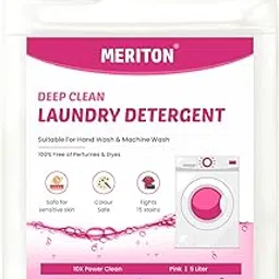 Meriton Deep Clean Laundry Liquid Detergent – 5L | Powerful Stain Removal For Tough Stains | Gentle On Fabrics | Chemical-Free Formula | Compatible With All Machines | Refreshing Scent-picture-11