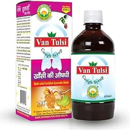 BASIC AYURVEDA Van Tulsi Cough Syrup | Support Your Body's Natural Ability To Fight Off Infections And Restore Balance| Ayurvedic Drink For Helps Cold & Cough - 450ml (Pack Of 1)-image-6