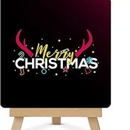 Christmas Decorative Wooden Plaque Sign with Essel Stand for Home, Table, Shelf, Desk, Office Decoration & Gifting, ES-0010-picture-23