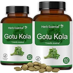 Herb Essential Gotukola Tablets, 500Mg each,120 Tablets | All Natural, Pure Herbs-picture-27