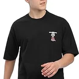 beyoung Savage Junkie Embroidered Patch Oversized T-Shirt for Men-picture-15