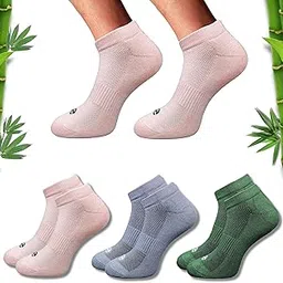 ecosync Premium Bamboo Unisex Socks - Low Cut (Set of 3: Light Peach + Dark Grey + Olive) | 88% Bamboo Fabric, Anti-Bacterial, Breathable, Soft, Seamless Design.-picture-45
