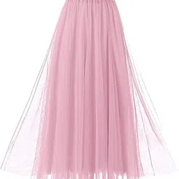 Net Fabric Tulle Long Skirt Full Length-image-21