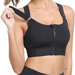 label of lalaji garments Women Polyester Spandex High Impact Front Zip Sports Bra Longline Fitness Criss Cross Back Crop Tops for Gym, Yoga & Workout-picture-41
