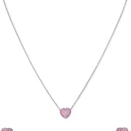 mia by tanishq Cheeky Heart 93 KT Silver Earrings and Necklace Set-picture-37