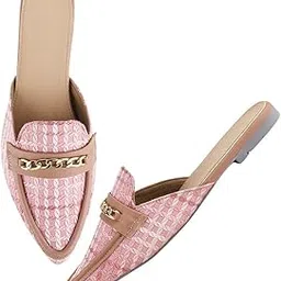Trending Lightweight Stylish Mules Soft & Comfortable Flat Bellies for Womens and Girls-image-6