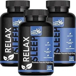 FITNESS VEDA Truely Ayurvedic Sleeping Pills For Men Women | Sleeping Capsules | Sleep Faster Non Addictive Formula and Wake Up Refreshed Promoted Peaceful Night Sleep (180 Capsule Relax Sleep)-picture-31