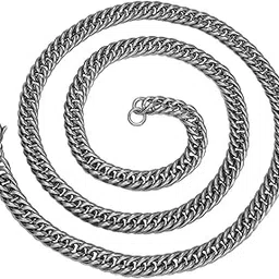 m men style Valentine Gift Mens Link Unique Original Design Curb Choker Sterling Silver Stainless Steel Chain Mens Jewellery For Men And Women-picture-49