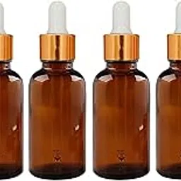 Mkd2 Rise Empty Amber Glass Bottle 100ml (Pack of 6) with Leak Proof Dropper + Gold Ring + Silicon White Teat, Refillable, Reusable for Essential Oils, Blends, DIY Perfumes-picture-21