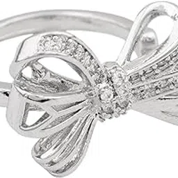 joker & witch Women's Cecile Silver Bow Style Ring, Medium image 1