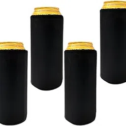 Outer Woods Insulated Beer Can Cooler Sleeve – Set of 4 | Fits 500ml Beer Can | Beer Can Cover | Beer Cooler | Beer Cooze (Blank) image 1