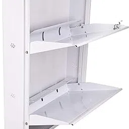 Orril Powder Coated 21" 2 Door Steel Shoe Rack - Full White (Make in India)-MADE IN INDIA-picture-13