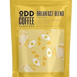 ODD COFFEE ROASTERS Speciality Coffee 500 Grams | Breakfast Blend - Light Roast 100% Arabica Fair Trade Single Origin Fruity Floral Milk Chocolate Whole Bean (Pack of 1) AAA Beans image 1