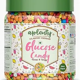 Aplenty Glucose Candy | Assorted Fruits-Flavored Bright Colorful Hard Candies | Mixed Flavored Colourful Star Moon Shaped Mix Runts (200g)-image-95