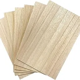 CRAFTED TURN 6 Pieces Veneered MDF Double Sided Paulownia Wood,MDF Core,6.4mm 1/4th Inch, 7" x11" Rectangle Slice, Unfinished Wooden Canvas Boards Signs for Crafts-picture-21