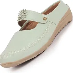 fausto Women's Floral Strap Back Open Slip On Casual Shoes|Outing Weekend Dress Shoes|All Day Comfort Shoe-picture-22