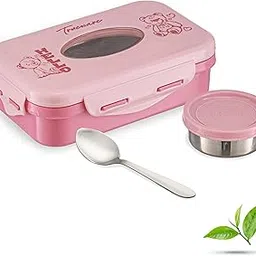Trueware Alfa Insulated Inner Steel Thermoware BPA Free, Airtight, Food Grade, 2 Containers Lunch Box 700 ML | for School, Kids, Boy & Girl | Hot Lunch Box-picture-51