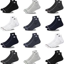 fitness mantra Fitness Mantra® 12 Pairs Sports Ankle Cotton Socks | Free Size| Breathable| Daily Use| Multicolor| 12 Pairs|-picture-1