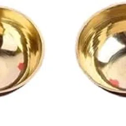 Shreeja Shilpcraft Pure Brass Bowl for Pooja, Kitchen, Decor -Traditional Handcrafted Katori for Temple Rituals, Haldi Kumkum,Serving Dry Fruits- Shiny Finish Brass Vessel -Gift Item (Pack of 2)-picture-11