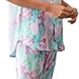 teera Casual Regular Fit Vibrant Short Sleeve Satin Co-ord Set - Multicolored Elegance-picture-38