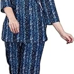 attnico Women's Viscose Rayon Printed Night Suit | Comfortable Top & Bottom Set-picture-29
