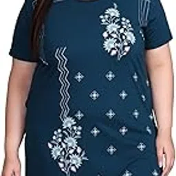 rysh Women's Plus Size Longline T-Shirt with Ethnic Print, Side Slits Pockets-picture-29